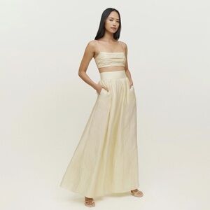 Reformation Cream Maxi Dress